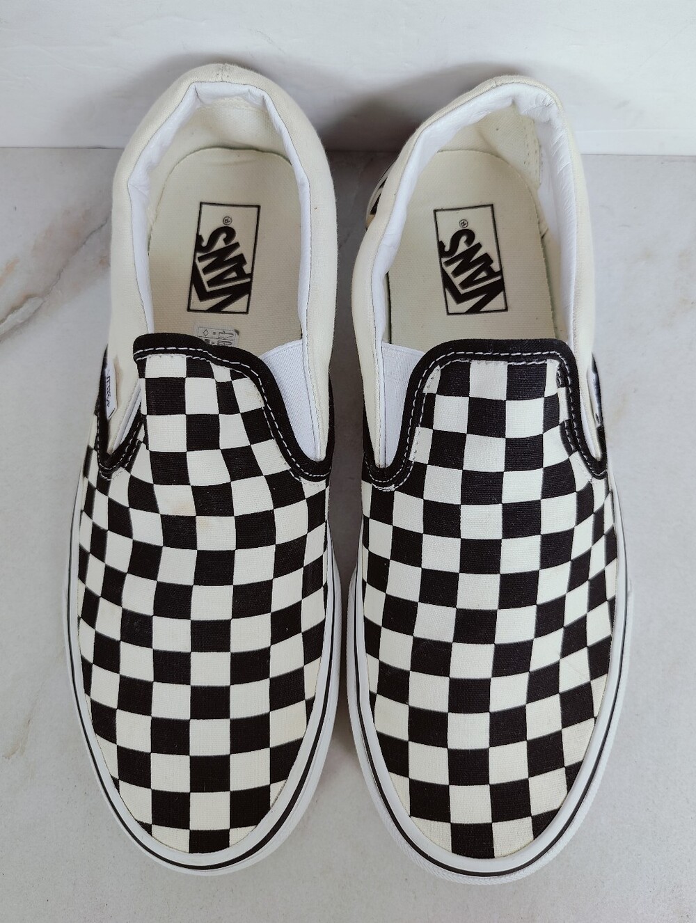 Vans Classic Slip On Checkerboard Sneakers Skate Shoes, 9(M) 10.5(W)